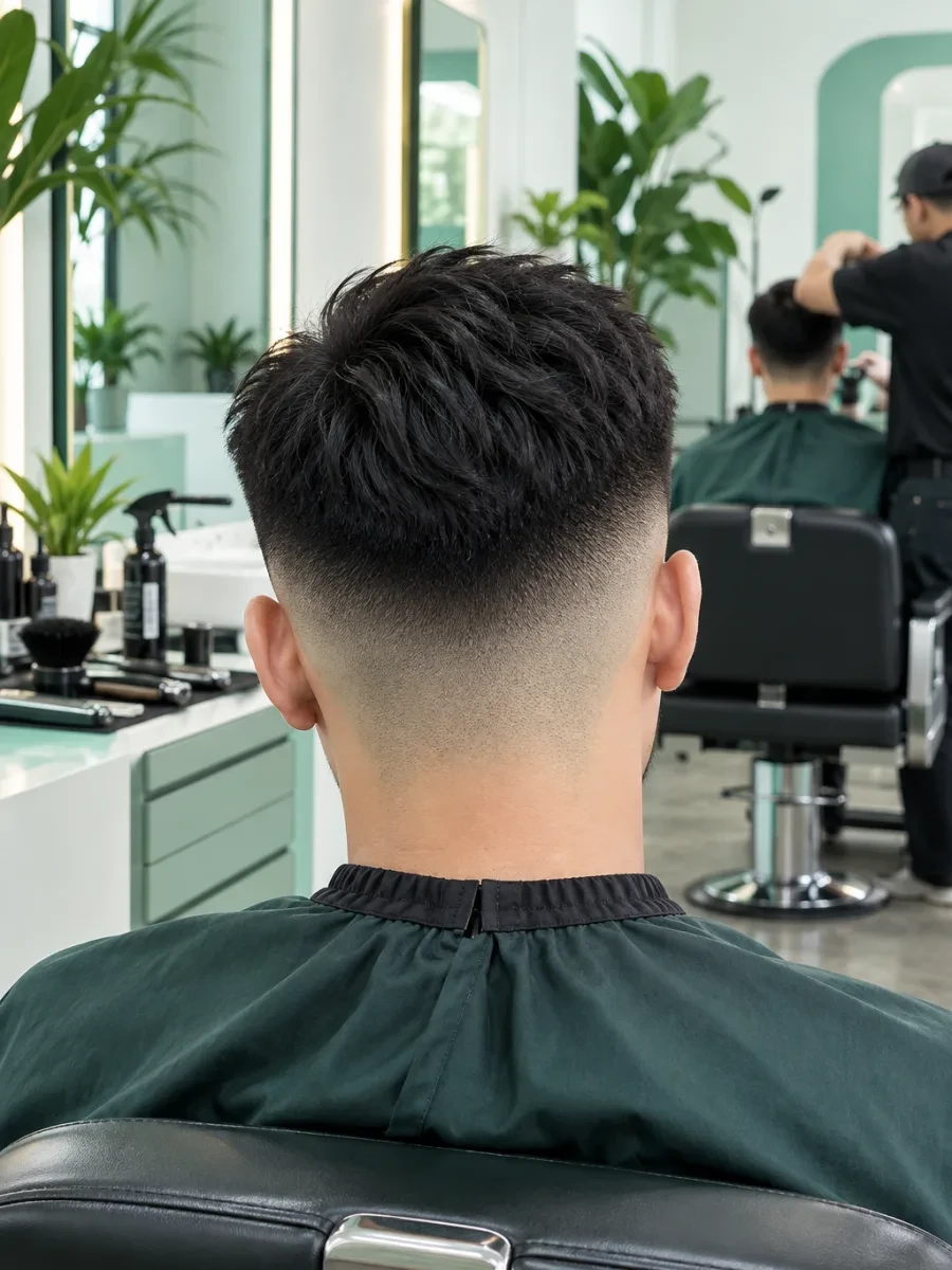 Gáy khách với kiểu tóc fade
