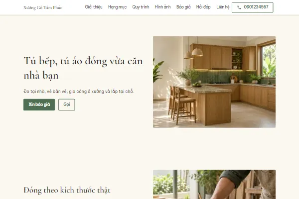 Mẫu Tủ bếp và đồ gỗ