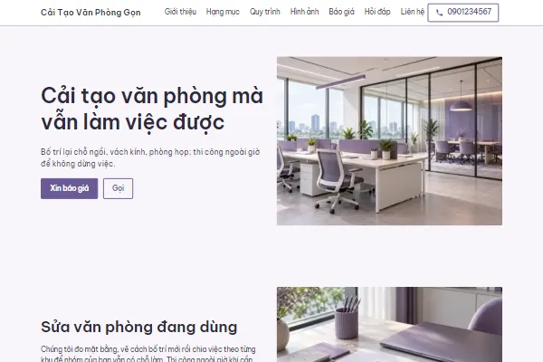 Mẫu Cải tạo văn phòng