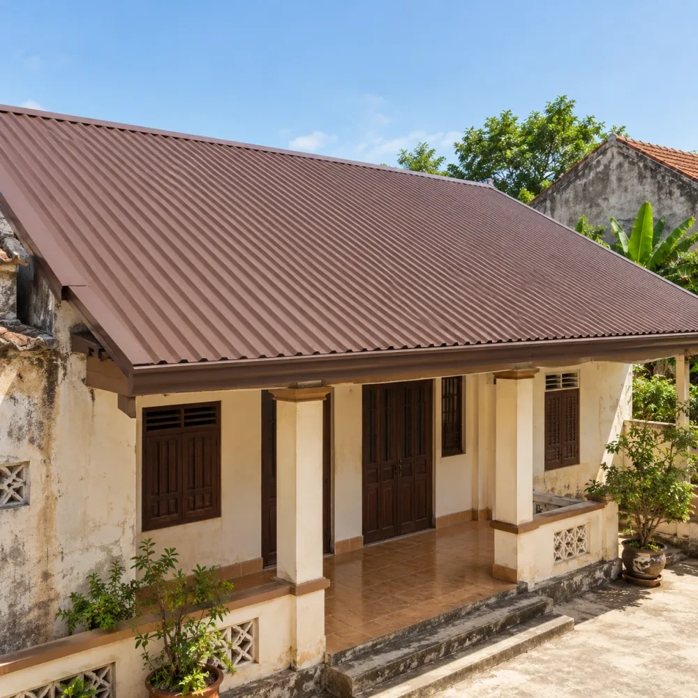 Mái tôn mới trên ngôi nhà cũ