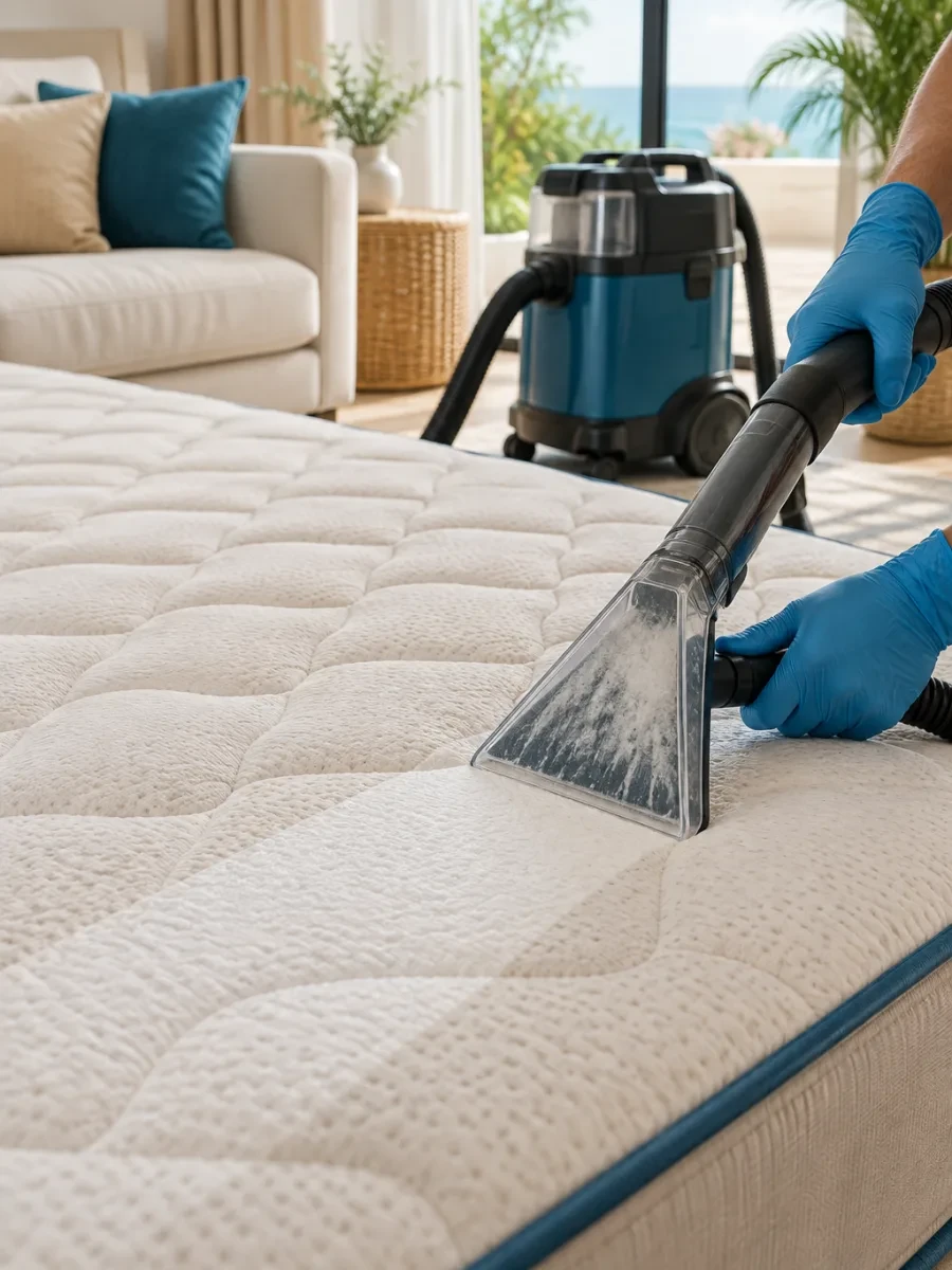 Giặt nệm bằng đầu hút cầm tay