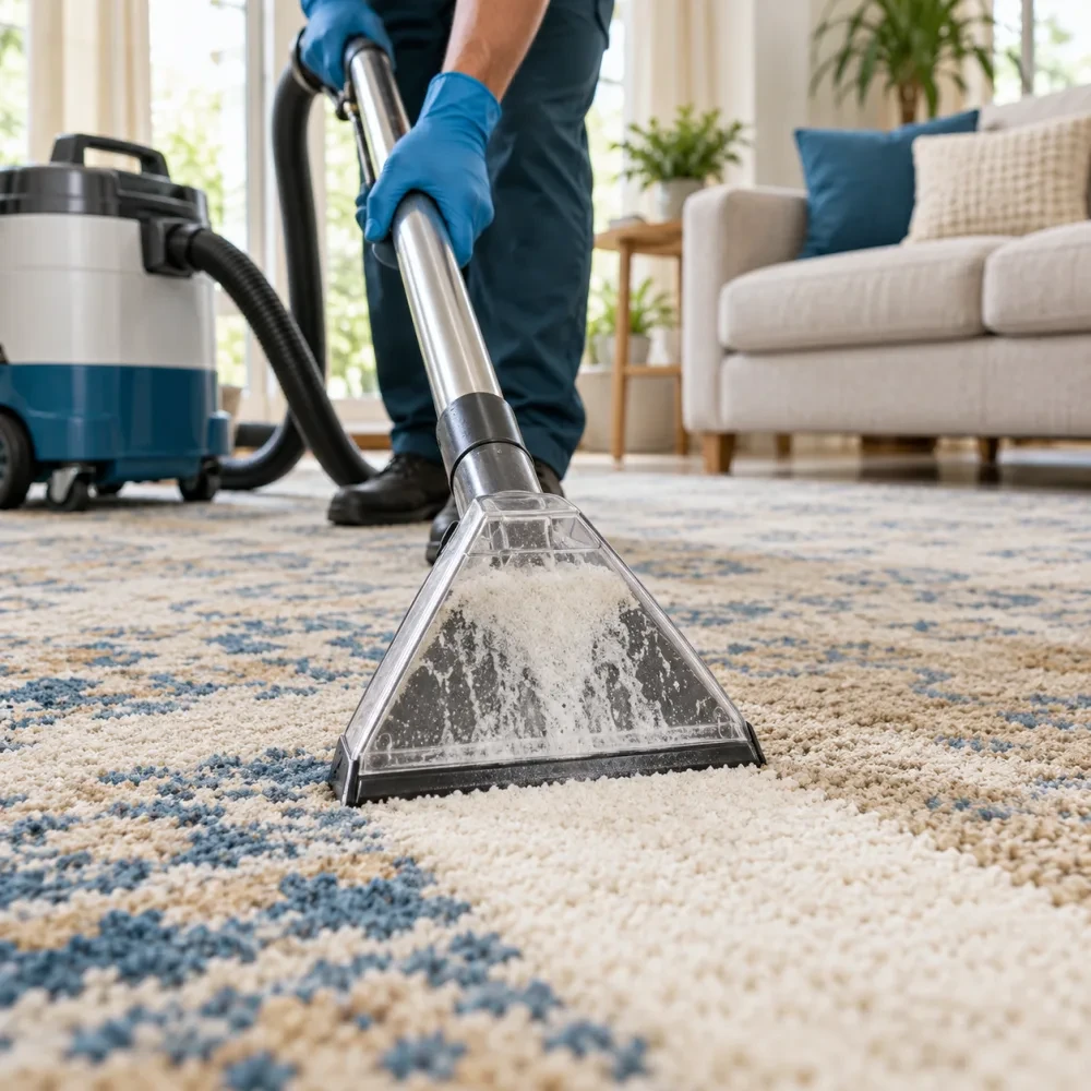 Cận cảnh đầu hút lướt trên thảm hoa văn