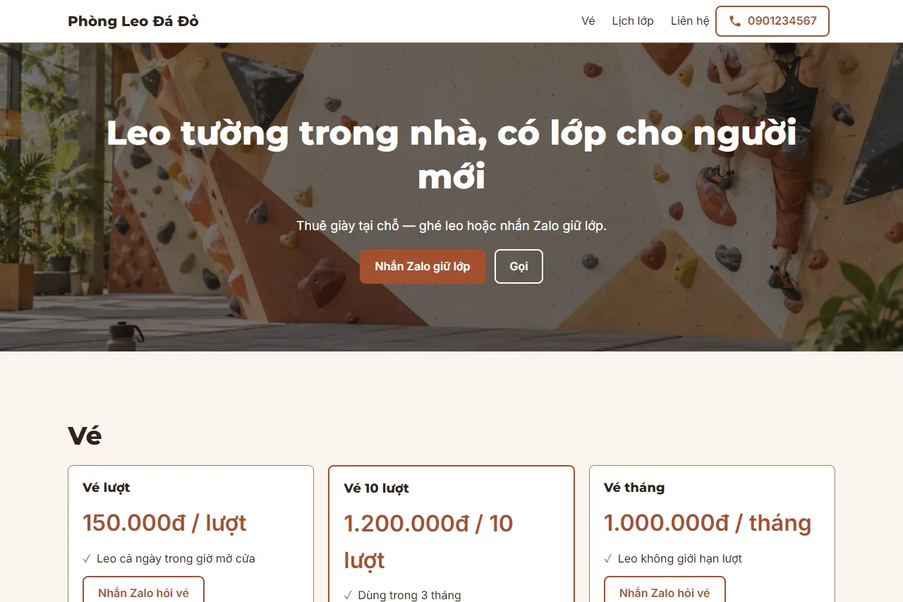 Mẫu Phòng leo tường trong nhà trên máy tính
