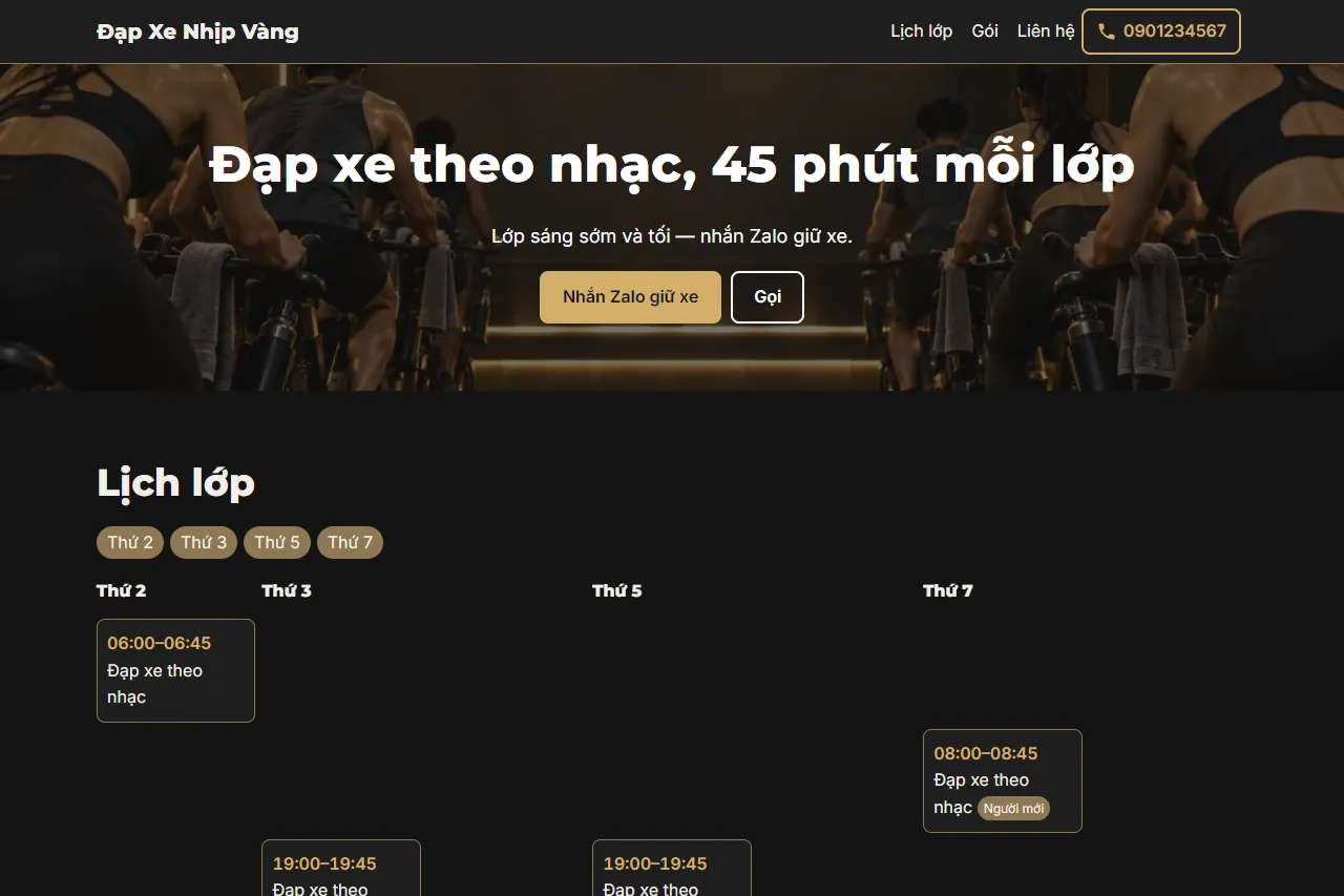 Mẫu Phòng đạp xe trong nhà trên máy tính