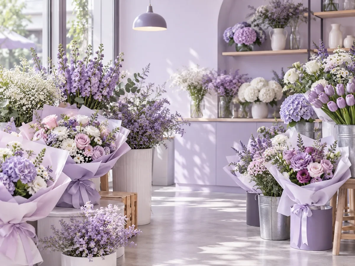 Góc tiệm sáng có xô hoa