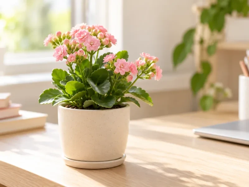 Chậu hoa nhỏ để bàn làm việc