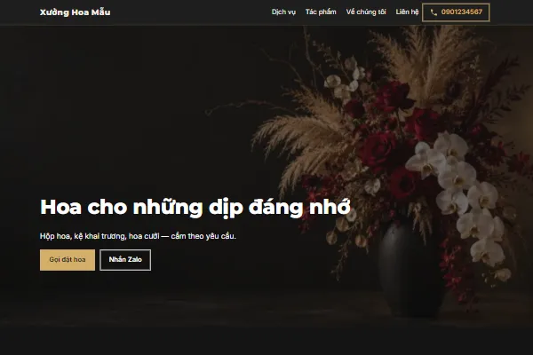 Mẫu Xưởng hoa hiện đại