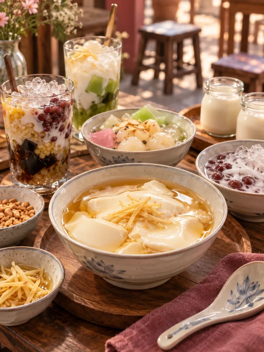 Bát tào phớ chan nước đường gừng