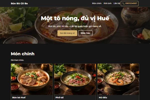 Mẫu Quán bún, phở