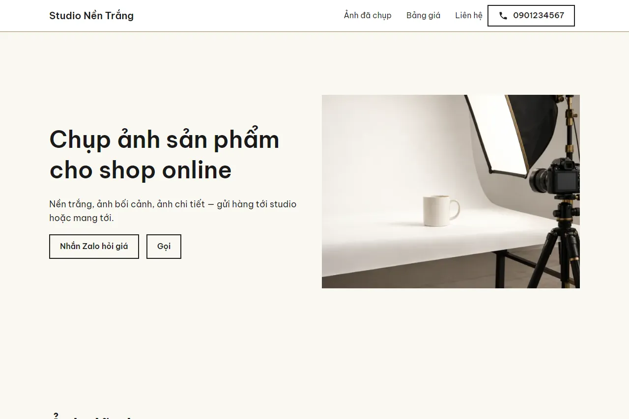 Mẫu Chụp ảnh sản phẩm trên máy tính